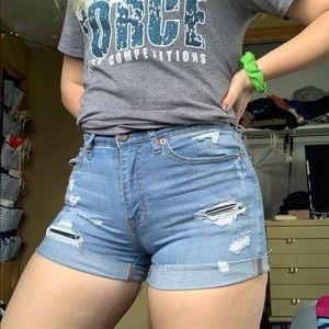 Aeropostale High Rise Midi Shorts